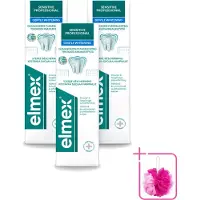 Elmex 3 x - Tandpasta - Sensitive Professional - Gentle Whitening - 75 ml - Bulkverpakking - Gevoelige tanden - Douchemop - Tandpasta