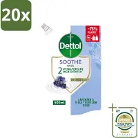 Dettol 20 x - Handzeep Navulling - Soothe - Lavendel & Vioolbloesem - 500 ml - Wasstrips - Handzeep Navulling - Handhygiëne - Antibacterieel - Handen Reinigen - Handen Verzorgen