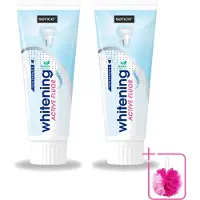 Sence 2 x - Whitening - Tandpasta - Met Fluor - 75 ml - Bulkverpakking - Witte tanden - Douchemop - Tandpasta