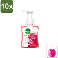 Dettol 10 x - Foam Handzeep - Rozen & Kersenbloesem - Zacht Mouse - 250 ml - Bulkverpakking - Handzeep - Douchemop - Antibacterie