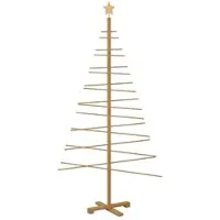 vidaXL Houten kerstboom Bruin 180 cm Bamboe