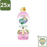 Dreft 25 x - Ultimate Care - Wasverzachter - Roze Bloem - Anti-Veroudering - 40 Wasbeurten - Wasstrips - Wasverzachter - Anti-aging - Kleurbescherming - Wasgoed Verzorging - Roze Bloem Geur