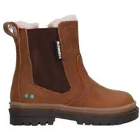 BunniesJR leren enkelboots met profielzool - cognac Bruin Jongens Leer - maat 27
