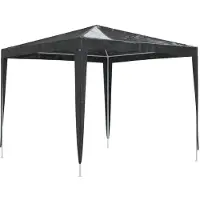 Selius Partytent Buitenluifel - 2,5 x 2,5 Meter Antraciet - 90 g/m² Polyethyleen - Stalen Frame - Tuinfeest Tent