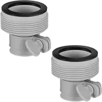 Merkloos Set van 2 Zwembadslangadapters voor Soepele Verbinding