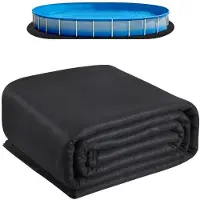 Selius Zwembadonderlegger Ovaal 5,5x10 m - Extra Dik 180 g/m² - Geotextiel Zwart