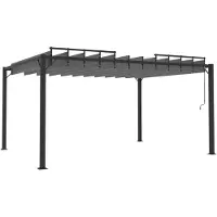 Selius Pergola - 3 x 4 Meter - Aluminium Frame - Antraciet - Waterafstotend Paviljoen