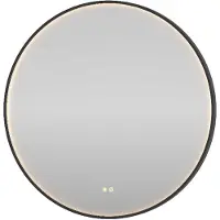 Proline Orbis Spiegel Rond LED Kader 80x4x80 cm Mat Zwart