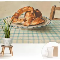 Wallfluent Fotobehang - Bruin Vliesbehang - 208x146 cm - Keukengebakken Producten Fotobehang Vlies - Hal behang Voedsel - Muurschildering - Woonkamer behang