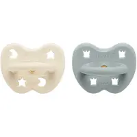Hevea Two-Pack Round Teat 3-36 Months (Milky White & Gorgeous Grey)