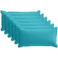 vidaXL Kussensloop 6 st HOUTEN Turquoise 40 x 70 cm Polyester