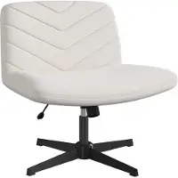 Merkloos Bureaustoel ergonomisch - Zitkussen 66 cm - Hoogte 41 tot 50,5 cm - Beige - Voor kantoor en slaapkamer