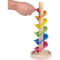 Ottosimon knikkerbaan houten muziekboom Montessori 40cm educatief speelgoed.
