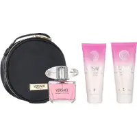 Versace Bright Crystal Eau De Toilette 90ml With Shower Gel 100ml Body Lotion 100ml And Bag