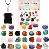 Merkloos Adventskalender met 24 Kristallen en Edelstenen voor Vrouwen