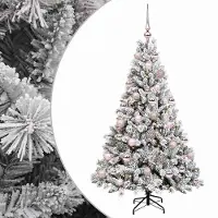 vidaXL - Kunstkerstboom - met - kerstbal - 150 - cm - 150 - LED's - Warmwit