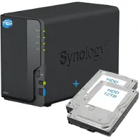 Simpletek Synology DS223 NAS, 2-bay, dubbele HDD, 12TB, voorgeïnstalleerd, SATA, Ethernet, LAN, IP