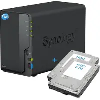Simpletek Synology DS223 NAS, 2-bay, dubbele HDD, 8TB, voorgeïnstalleerd, SATA, Ethernet, LAN, IP
