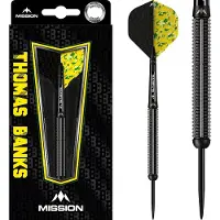 Mission Thomas Banks Black PVD 90% - Dartpijlen