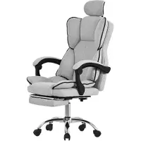 Selius Ergonomische Bureaustoel Lichtgrijs - In Hoogte Verstelbaar - 130,5 cm Hoog