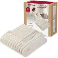 Inventum HB186W elektrische deken 180x130 cm - Imitatiebond - 1 persoons - Warmtedeken - Omslagdeken - 4 standen - Wit
