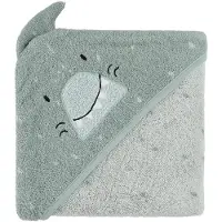 Trixie Badcape - Mr. Shark - 75x75cm - 100% Biologisch Katoen - Hooded Towel - Handig formaat