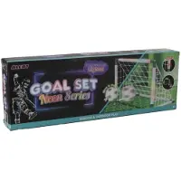 Alert Voetbaldoel met Verlichting - Voetbalgoal 45x35x30 - Voetbal Goal Opvouwbaar - Neonlicht - Inclusief Bal en Pomp
