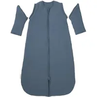 Meyco Baby Studio Collection Classic Baby Slaapzak - Afritsbare Mouwen - Indigo - 60cm - 2.5 TOG
