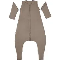 Meyco Baby Studio Collection Classic Slaapoverall Jumper - Afritsbare Mouwen - Dark Taupe - 92cm - 2.5 TOG