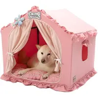Merkloos Indoor Hondentent met Frame en Dekbed