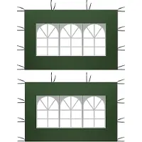 Markenlos Waterdichte, groene PVC-zijwanden, 2x3 meter, voor een partytent