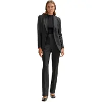 BOSS Jubeka Speckle Regular-blazer voor dames (Zwart)