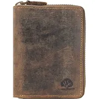 Green Burry GREENBURRY portemonnee Vintage Zip Around Wallet Brown bruine