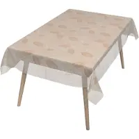 ANRO Tafelzeil op rol Kantlook Beige 138cm x 20m – Afwasbaar Tafelkleed Rechte rand Waterafstotend