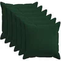 vidaXL Kussensloop 6 st HOUTEN Donkergroen 80 x 80 cm Faux Linnen