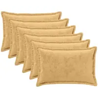 vidaXL Kussensloop 6 st HOUTEN Taupe 50 x 80 cm Flanel