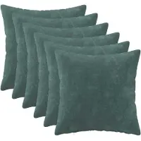 vidaXL Kussensloop 6 st HEERLEN Zee blauw 35 x 35 cm Microfiber Fleece