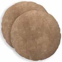 vidaXL Kussensloop 2 st HEERLEN Taupe Diam. 40 cm Microfiber Fleece