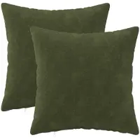 vidaXL Kussensloop 2 st HEERLEN Groen 40 x 40 cm Microfiber Fleece