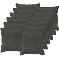 vidaXL Kussensloop 12 st HOUTEN Antracietkleurig 50 x 50 cm