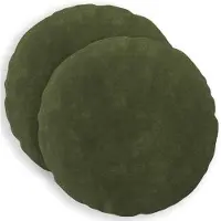 vidaXL - Kussensloop - 2 - pcs - HEERLEN - Groen - Ø - 60 - cm - Microfiber - Fleece