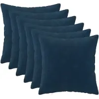 vidaXL - Kussensloop - 6 - pcs - HEERLEN - Blauw - 40 - x - 40 - cm - Microfiber - Fleece
