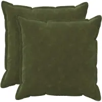 vidaXL Kussen met kussen HOUTEN 2 st Groen Microfiber Fleece