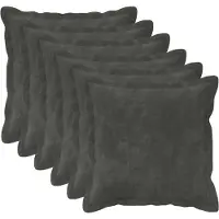 vidaXL Kussensloop 6 st HOUTEN Antracietkleurig 50 x 50 cm