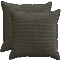 vidaXL Kussensloop 2 st HOUTEN Antraciet 55 x 55 cm corduroy