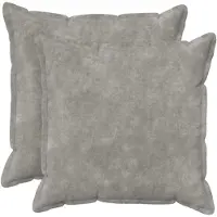 vidaXL Kussensloop 2 st HOUTEN Lichtgrijs 60 x 60 cm Microfiber Fleece