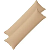 vidaXL Kussensloop 2 st HOUTEN Crèmekleurig 40 x 145 cm Faux Linnen