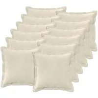 vidaXL - Kussensloop - 12 - pcs - HOUTEN - Crèmekleurig - 40 - x - 40 - cm
