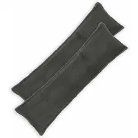 vidaXL Kussensloop 2 st HOUTEN Donkergrijs 40 x 145 cm Bouclé