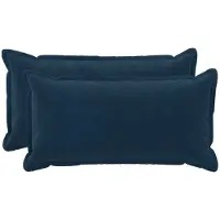 vidaXL - Kussensloop - 2 - pcs - HOUTEN - Blauw - 40 - x - 70 - cm - Microfiber - Fleece